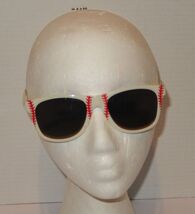 Halftime Baseball Theme Sunglasses White Red Stitch Design Sport Fan Ret... - $14.80