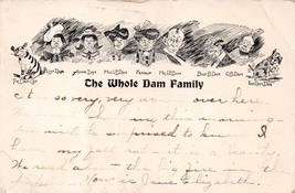 The Whole Dam Family~J Murray Jordan Published Comic Postcard 1907 - £6.25 GBP