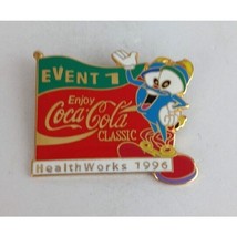 Vintage Coca-Cola Olympic Mascot Izzy 1996 Event 1 HealthWorks Lapel Hat Pin - £11.98 GBP