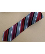 Pronto Uomo Platinum Men&#39;s Neck Tie 61.50&quot; x 3.00&quot; 100% Silk Red Wine Gr... - $39.55