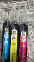 3 Genuine Epson  220 Color Ink Cartridge Yellow Magenta Cyan Exp 11/2026 - $17.93