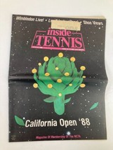 VTG Inside Tennis Magazine August 1988 California Live &#39;88 Wimbledon Live - $14.20