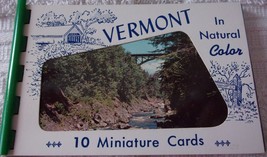 Vermont In Natural Color 10 Miniature Cards Spiral Album  - $4.99