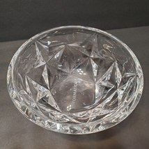 Vintage Tiffany Glass Bowl, Star Design, Cut Lead Crystal 8" Signed, Informatica image 5