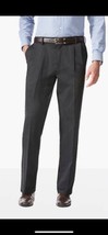 Dockers Men&#39;s Pants Iron Free Gray Pleated Relaxed Fit Size 32 X 30 NWT $72 - $29.70
