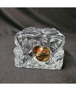 Vintage Joska Glaskunt-Werkstatten Lead Crystal Art Ice Glass Square Pap... - €25,60 EUR