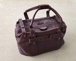 Pad &amp; Quill The Gladstone Leather Duffle Bag Expanding Organizer Chestnu... - $287.09