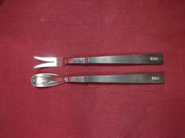 Town & Country by Allan Adler Sterling Silver Salad Set Applied Silver "R" 13" - £782.65 GBP