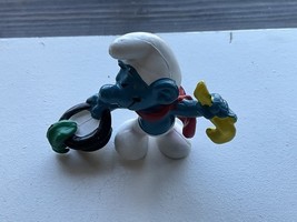 Vintage 1979 Peyo Schleich Magician Smurf PVC Figure Hong Kong - $6.80