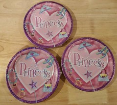 &quot;PRINCESS&quot; Baby Shower or Girls Birthday 7&quot; Round Plates - 3 pkgs of 8 - NEW! - £8.40 GBP