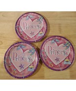 &quot;PRINCESS&quot; Baby Shower or Girls Birthday 7&quot; Round Plates - 3 pkgs of 8 -... - £8.39 GBP