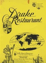 Drake Restaurant Menu Foot of Lookout Mountain Chattanooga Tennessee 1964 - £37.98 GBP