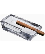 Heavy Glass Cigar Ashtray Large Outdoor Ash Tray for Patio 42 oz HandMade - £31.06 GBP