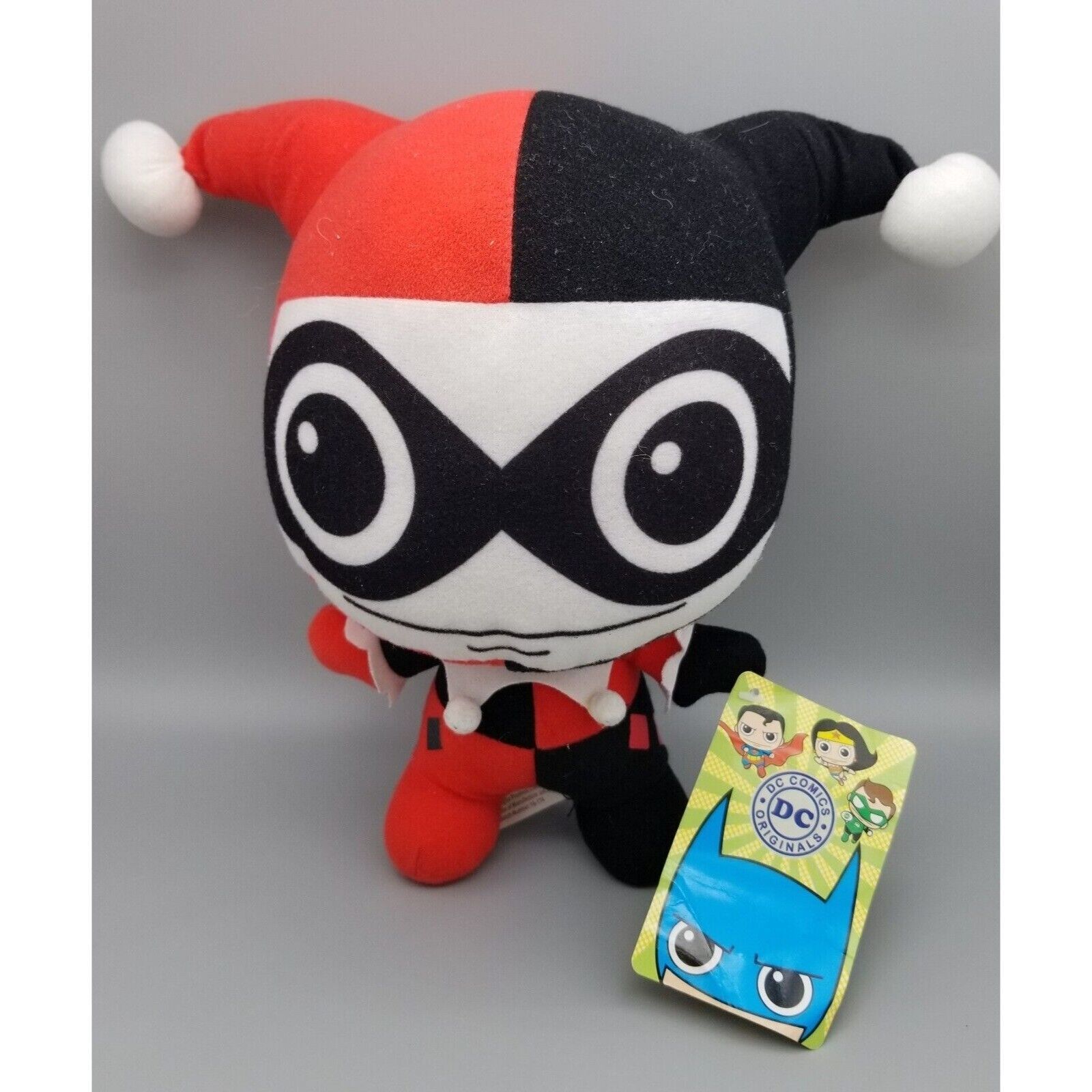DC Comics Originals Caricature Harley Quinn Plush Stuffed Toy With Tags 10" - £10.68 GBP