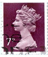 Used Great Britain Postage Stamp (1970) 7p Queen Elizabeth II (Machin He... - $1.31 CAD