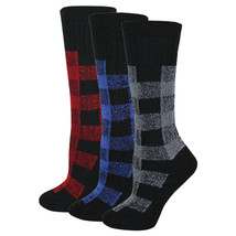 Wise Blend Womens Plaid Flannel Pattern Merino Wool Crew Boot Slouch Socks 2 PK - £17.68 GBP