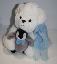 Bearington Collection Polar Bear Holds Penguin Toby Tux Plush Soft Toy St Jude - £9.39 GBP