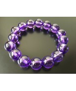 Magic Holy Blessed Nature Purple Naga Eye 12mm Bracelet Lucky Charm Life Amulet - $32.99