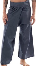 Thai Fisherman Pants Tolay Cotton  Yoga Trouser -  Free Size - light gray - £11.69 GBP