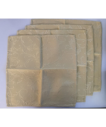 4 Lenox Quilted Placesmats Yellow Country Cottage 20&quot; x 20&quot; Made in Spain - $29.56 CAD