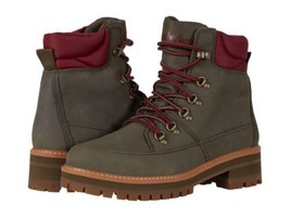 Timberland Courmayeur Valley Waterproof Leather Hiker Boot Olive Green W... - £70.84 GBP