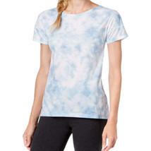 allbrand365 designer Womens Activewear Tie Dyed Cutout Back T-Shirt,Blue Wash,XL - £17.94 GBP