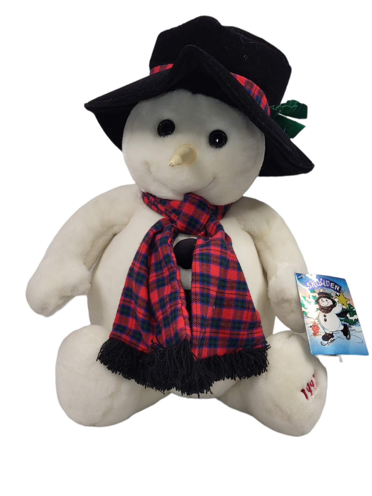 Primary image for Commonwealth Snowden Snowman plush 1997 Vintage Top Hat Christmas 20"