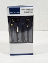 Insignia - 3.5 mm Jack  Wired Earbud Headphones - Black - $10.88