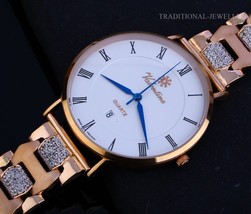 Brand New Designer Exclusive 18K 75% Rose Gold Mens Man wrist Watch CZ S... - $6,023.16