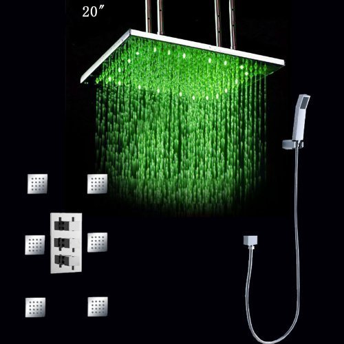 Primary image for Bathroom Shower Set with Luxury 20" Water Power LED Shower Head (Ceiling Mount) 