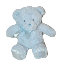Soft Baby Gund Blue My First Teddy Bear Plush 10&quot; Stuffed Toy Lovey Satin - £8.88 GBP