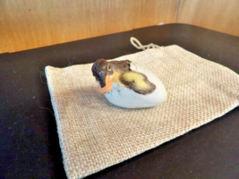 Duckling Hatching Egg Figurines HFM Ceramic Miniatures 1.5&quot; - £6.64 GBP