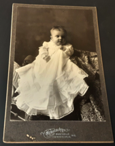 CDV Baby Long Dress At Frautschg Monticello Wisconsin 4.25 x 6.5 - £7.31 GBP