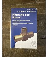 Water Source HT111NL Yard Hydrant Tee Brass 1” Barbed  1” MPT 1” Barbed - $16.49 CAD