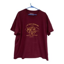 Men’s Eddie Bauer Live Your Adventure Pacific Hwy T Shirt 2XL Red Camping - £8.86 GBP