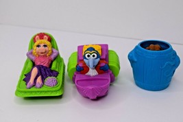 Lot Of 3 1995 McDonald&#39;s Muppets Treasure Island Toys: Miss Piggy, Gonzo, &amp; Fozz - £7.90 GBP