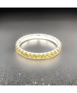 Natural Yellow Sapphire Ring 6.5 14k W Gold 0.66 CTW Certified $1,190 21... - $782.10
