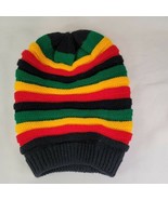 Crochet rastafarian oversize Jamaica hat Rastafarian Red yelow green hat - £13.44 GBP