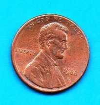 1988 D Lincoln Memorial Penny - Circulated - About XF  - $4.99