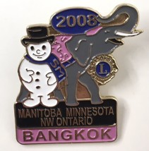 Lions Club Inter. 2008 Bangkok Manitoba/Minnesota/NW Ontario 5M Lapel/Ve... - $8.00