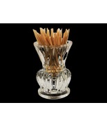 Pineapple Shaped Clear Cut Glass Toothpick Holder, Sawtooth, Thumbprint ... - $182.52 MXN