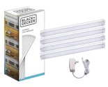 BLACK+DECKER 9 in. LED 4-Bar Under Cabinet Lighting Kit Adjustable White... - £61.56 GBP