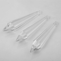10PCS U-DROP ICICLE CRYSTAL CLEAR GLASS PRISM FOR CHANDELIER LAMP 60MM - £9.92 GBP