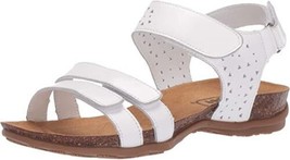 New Propet White Leather Comfort Wedge Sandals Size 8 M $79 - £48.08 GBP