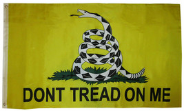 12X18 Gadsden Tea Party Rattlesnake Dont Tread On Me White Snake Boat Flag - £10.46 GBP