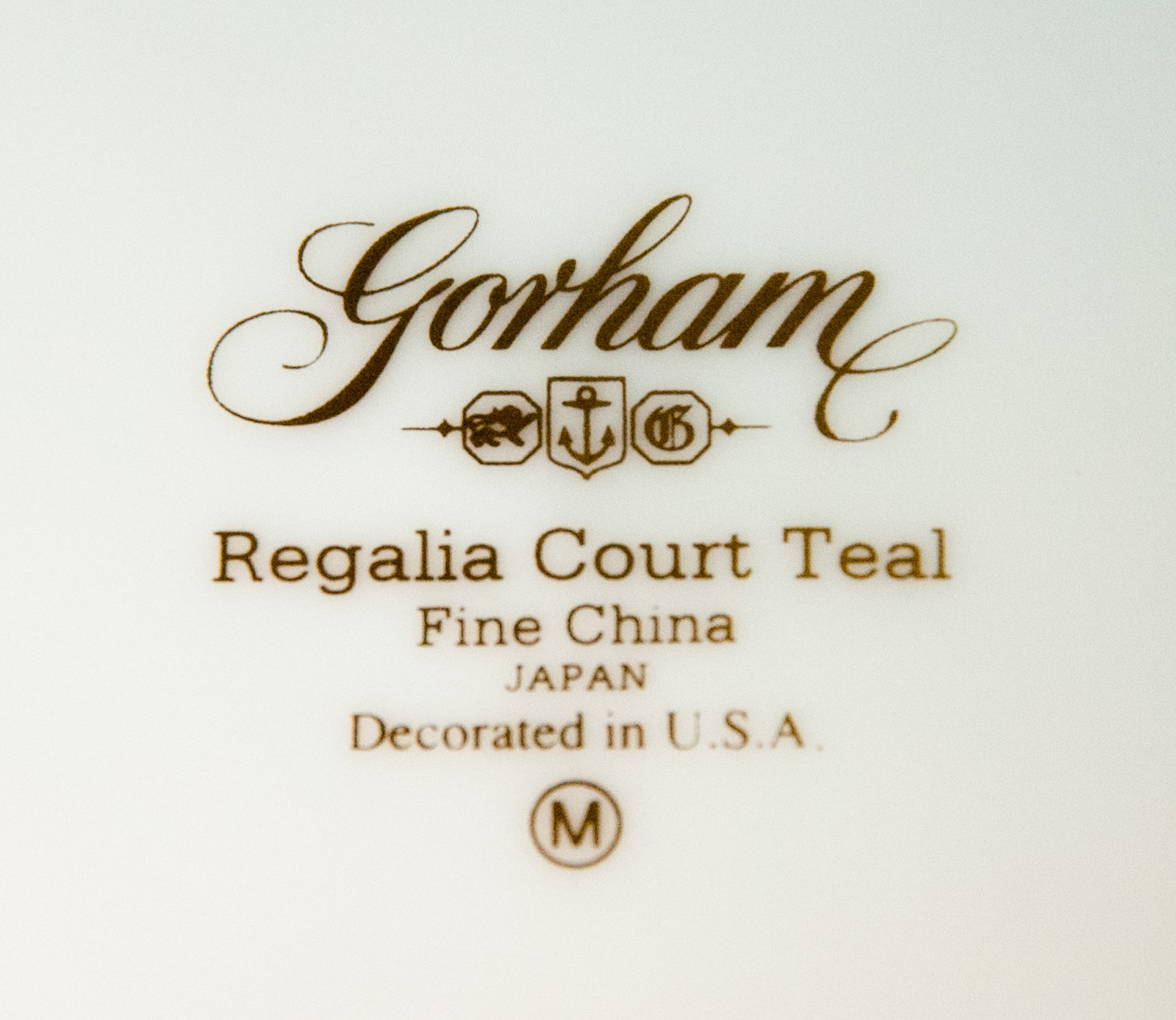 Gorham Regalia Court Teal Soup Bowls Japan Fine China  Item image 3