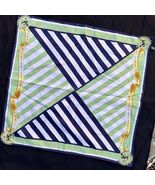 RARE Vtg Escada Sport Scarf 17" Square Logo Designer Luxury Silk Blend N... - $113.85