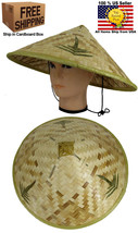 Chinese Oriental Vietnamese Farmer Cone Garden Fishing Bamboo Cap Hat - £22.13 GBP