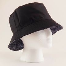 Bucket Hat Black Flower Paisley Pattern Reversible Unisex 22.5" S/M Sun Hat image 5