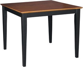 International Concepts Solid Wood Dining Table In Black/Cherry, 36&quot;W X 36&quot;D X,  - £269.37 GBP